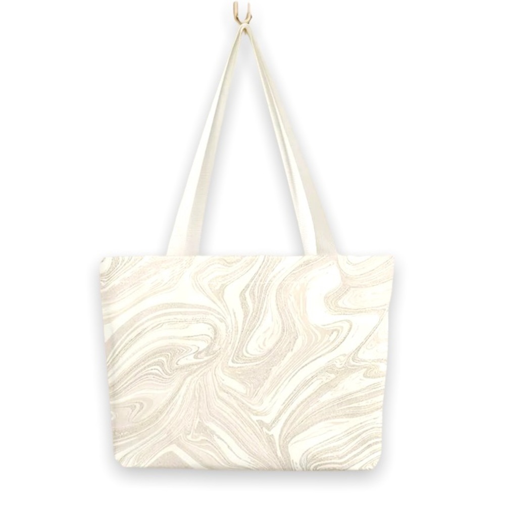 New Boho Swirl Polyester Allover Graphic Shoulder Double Handle Tote Bag